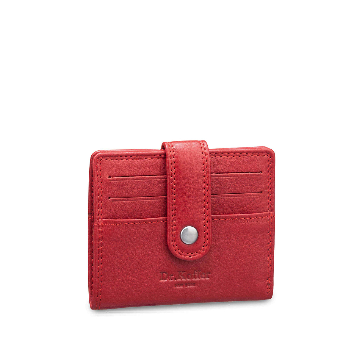 Кредитница Dr.Koffer из натуральной кожи красная