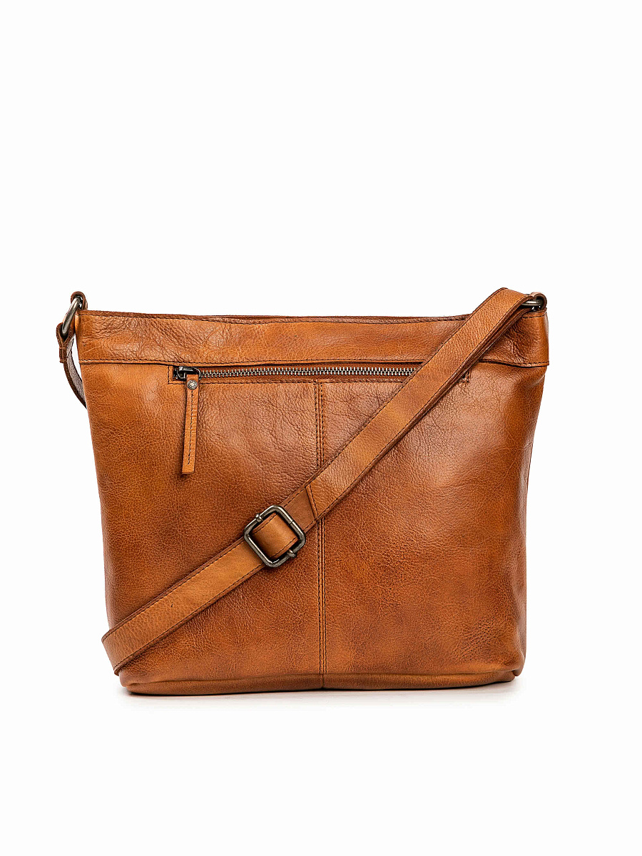 Сумка через плечо Dr.Koffer из натуральной кожи коричневая