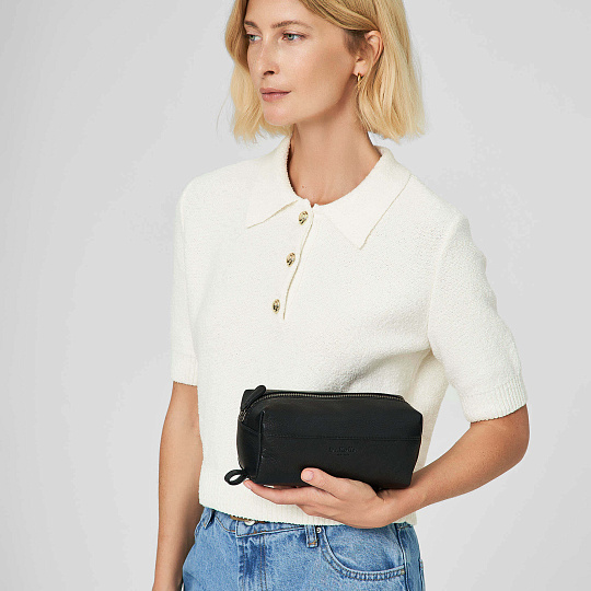 Несессер Dr. Koffer из натуральной кожи черный