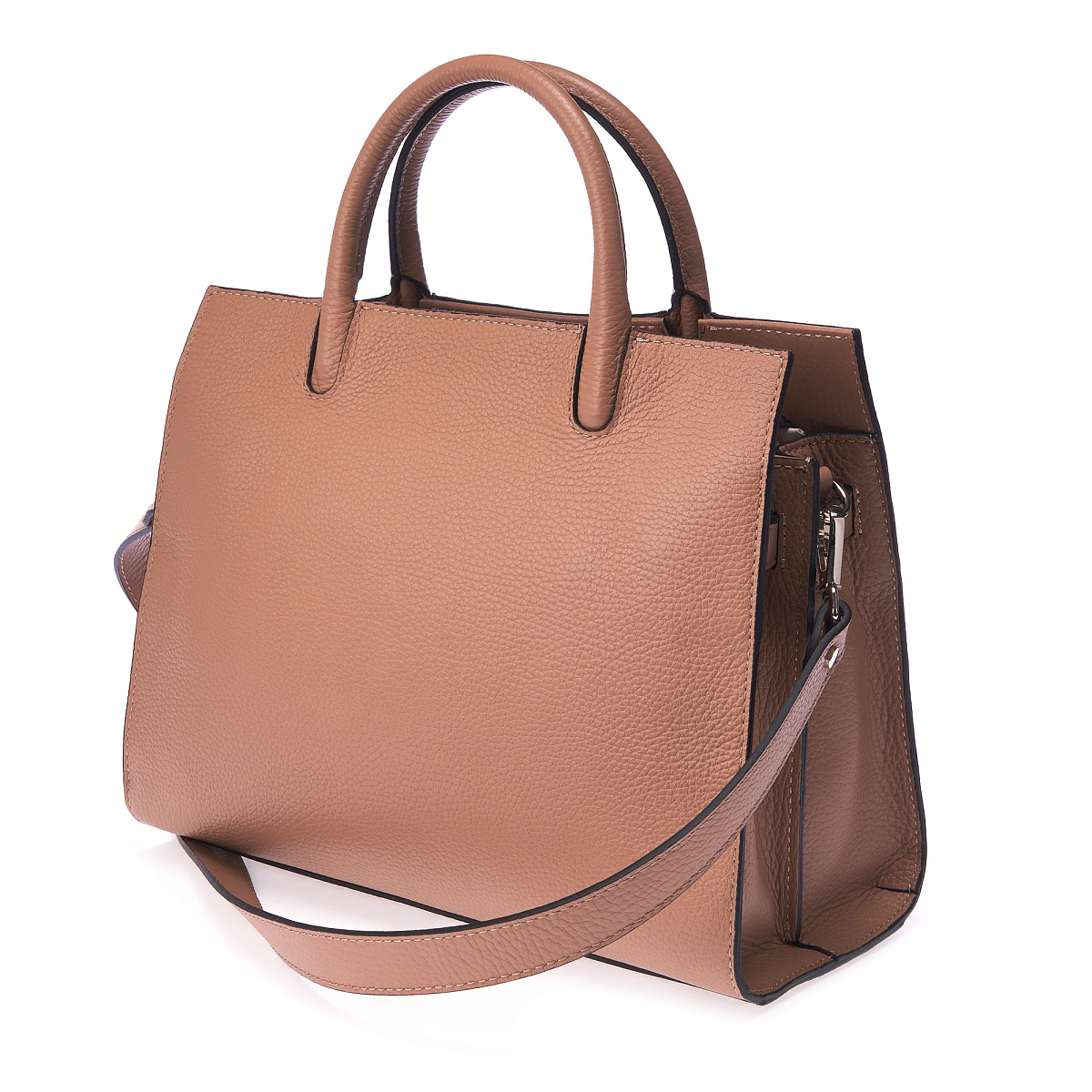 Женская сумка Dr.Koffer из натуральной кожи коричневая