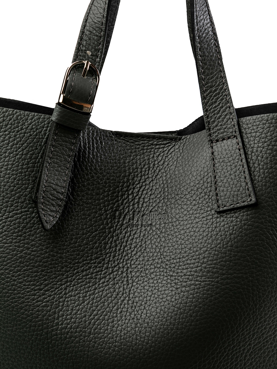 Женская сумка Dr.Koffer из натуральной кожи серая