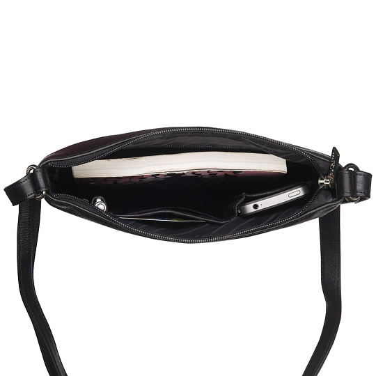 Сумка через плечо Dr.Koffer из натуральной кожи черная