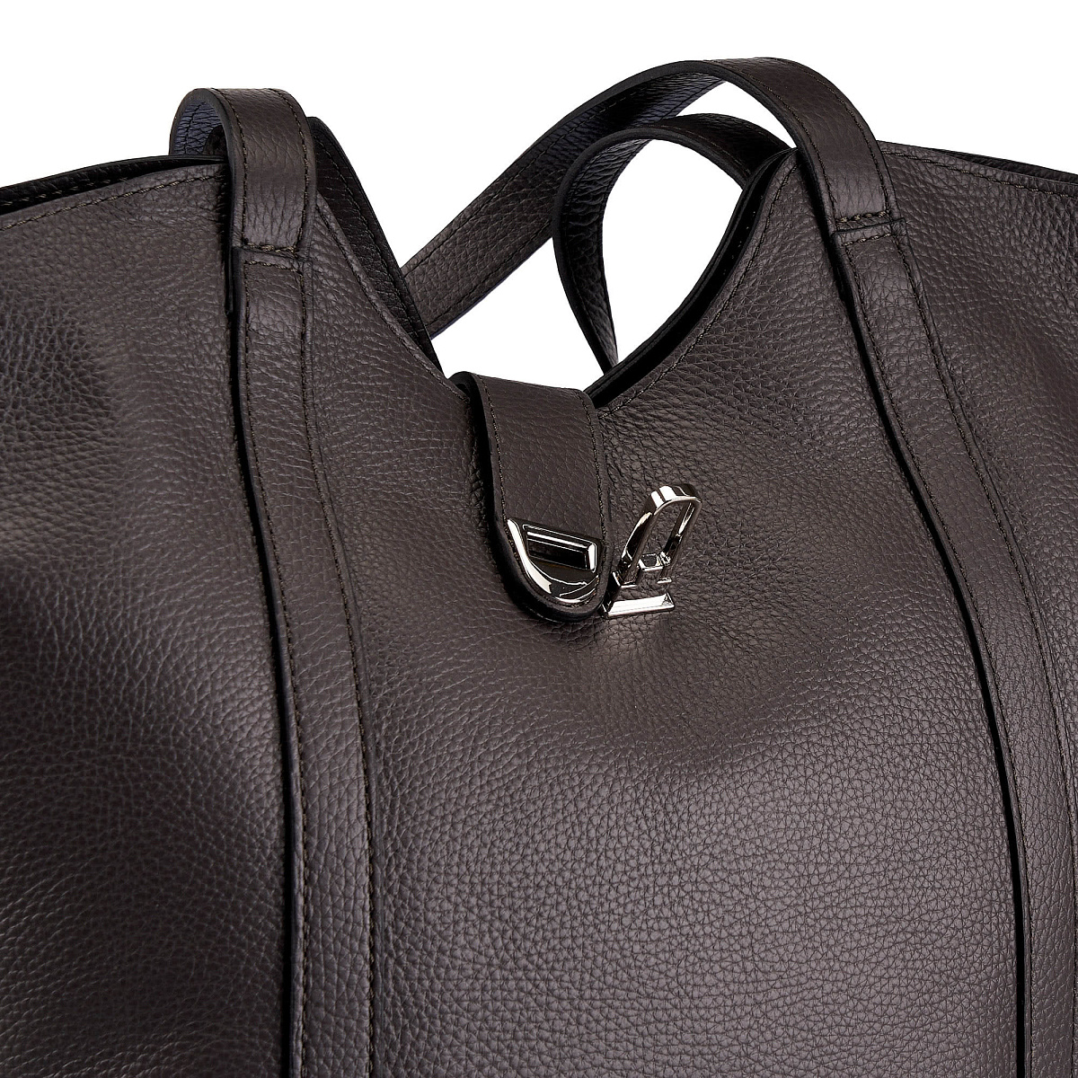 Женская сумка Dr. Koffer из натуральной кожи серая