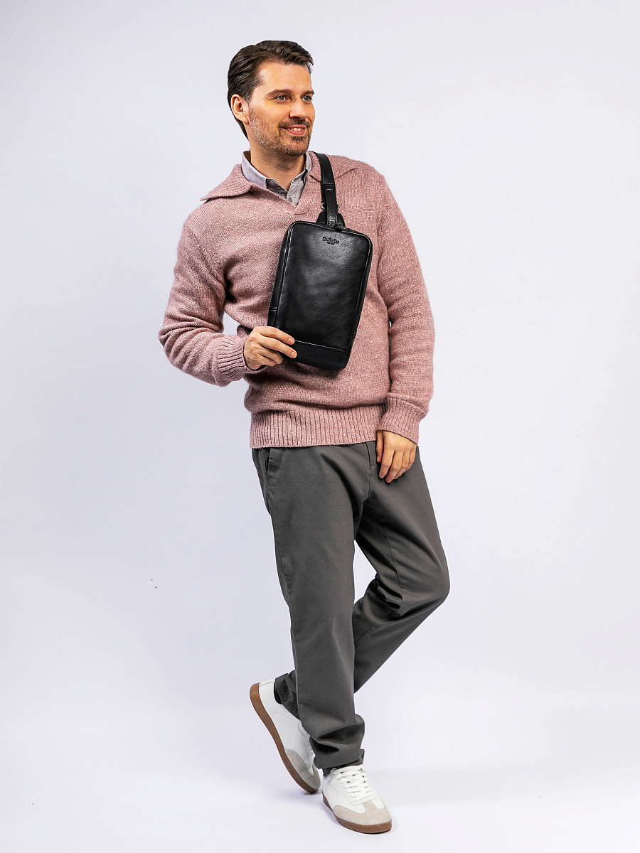 Рюкзак Dr. Koffer из натуральной кожи черный