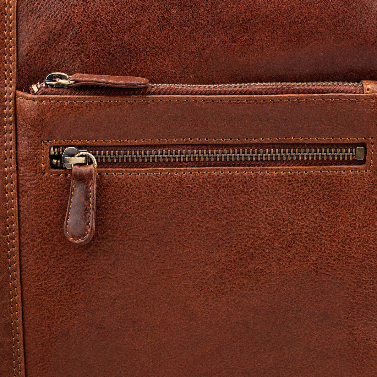 Сумка через плечо Dr.Koffer из натуральной кожи коричневая