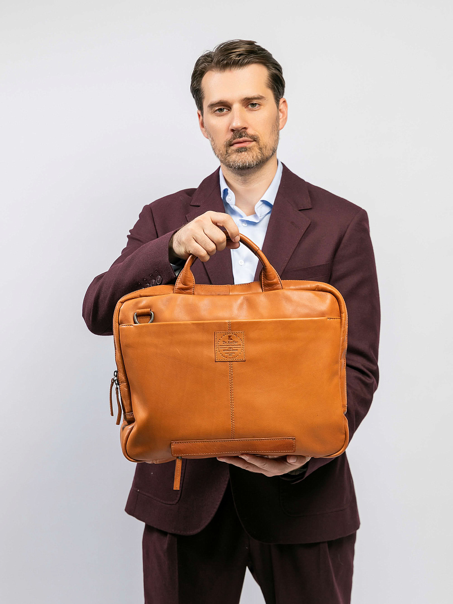 Сумка для документов Dr.Koffer из натуральной кожи