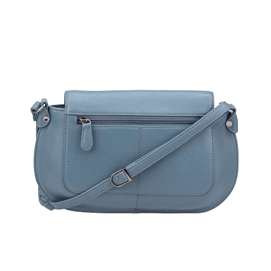 Женская сумка Dr.Koffer из натуральной кожи голубая