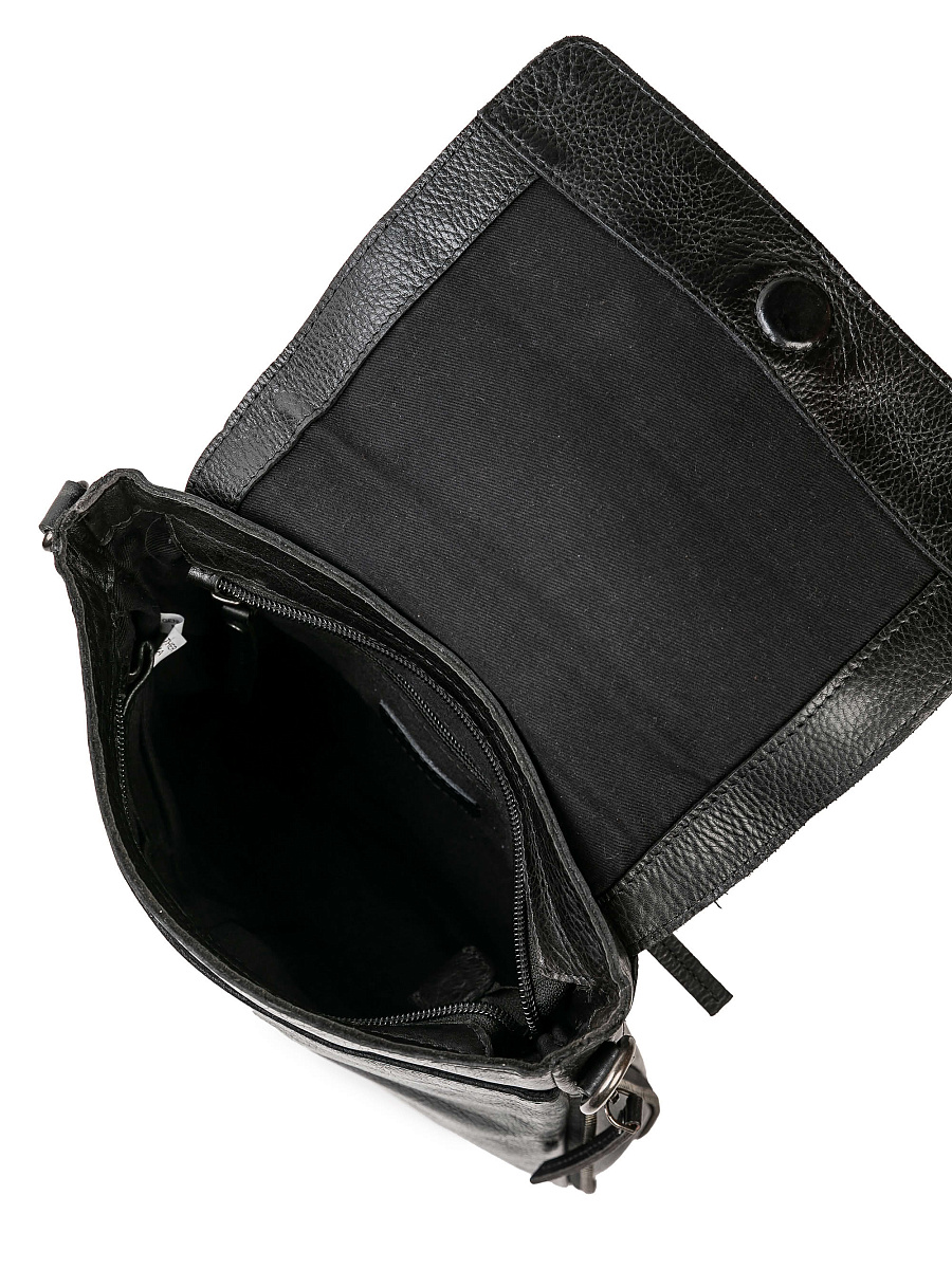 Сумка через плечо Dr.Koffer из натуральной кожи черная