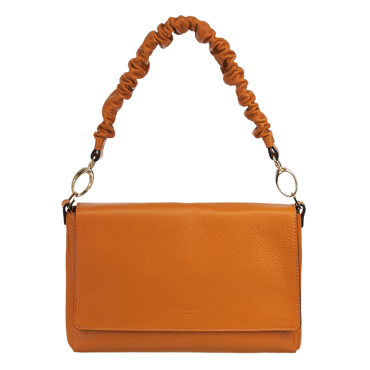 Женская сумка Dr. Koffer из натуральной кожи оранжевая