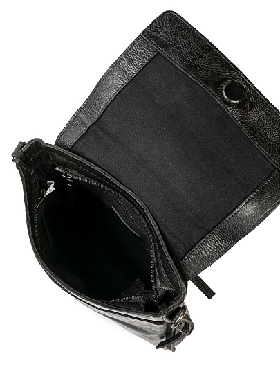 Сумка через плечо Dr.Koffer из натуральной кожи черная