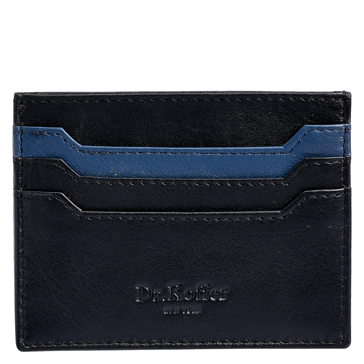 Кредитница Dr.Koffer из натуральной кожи черная