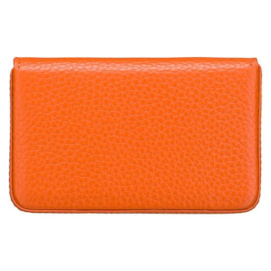 Визитница Dr.Koffer из натуральной кожи оранжевая