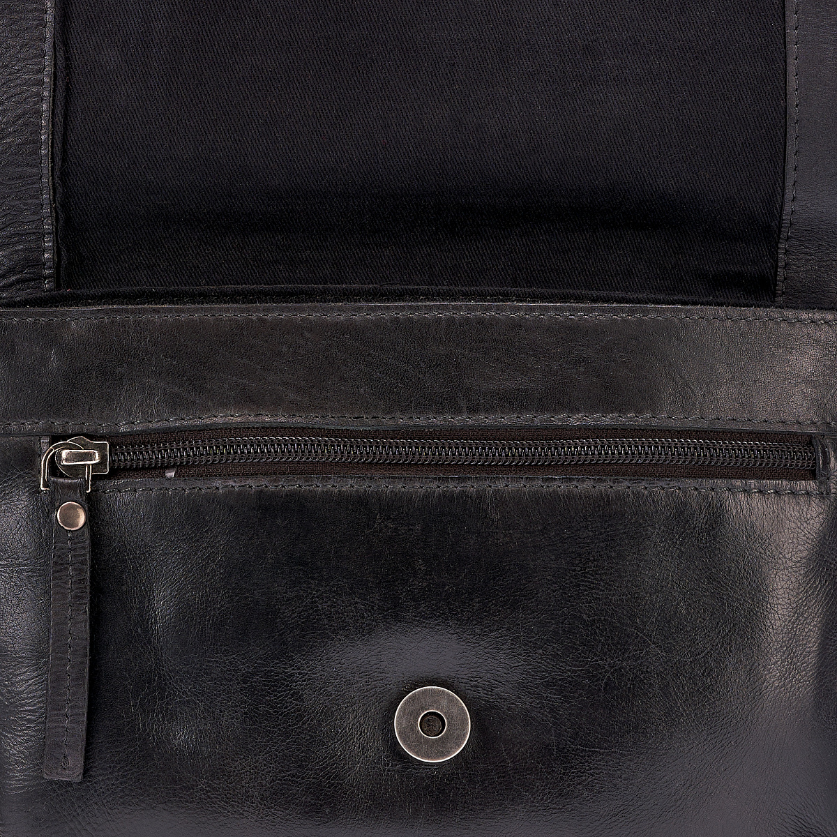 Сумка через плечо Dr.Koffer из натуральной кожи серая