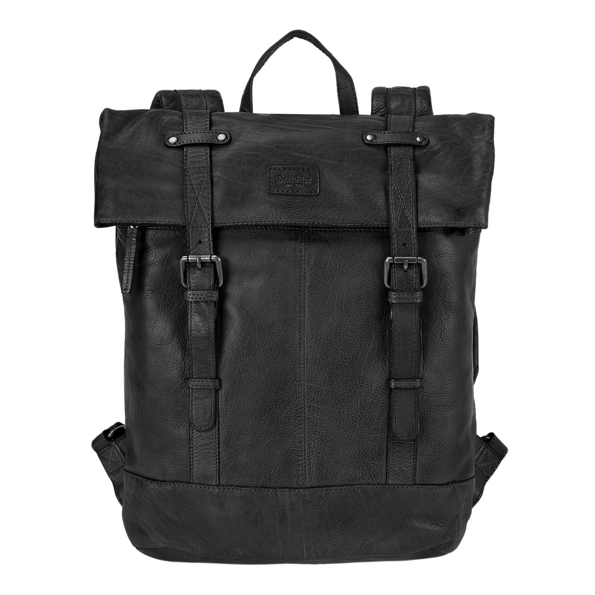 Рюкзак Dr.Koffer из натуральной кожи черный