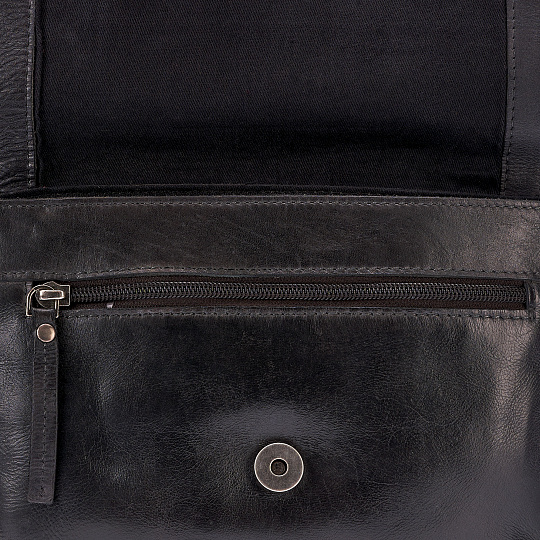 Сумка через плечо Dr.Koffer из натуральной кожи серая