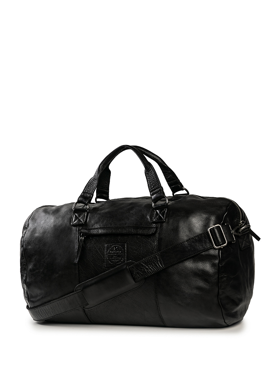 Сумка дорожная Dr.Koffer из натуральной кожи черная