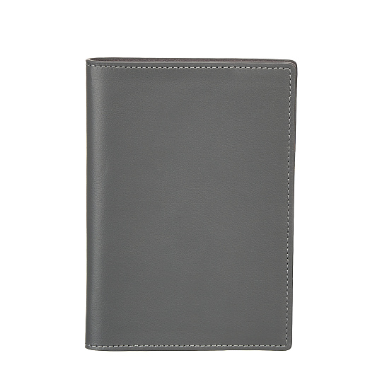 Обложка для паспорта Dr.Koffer из натуральной кожи серая