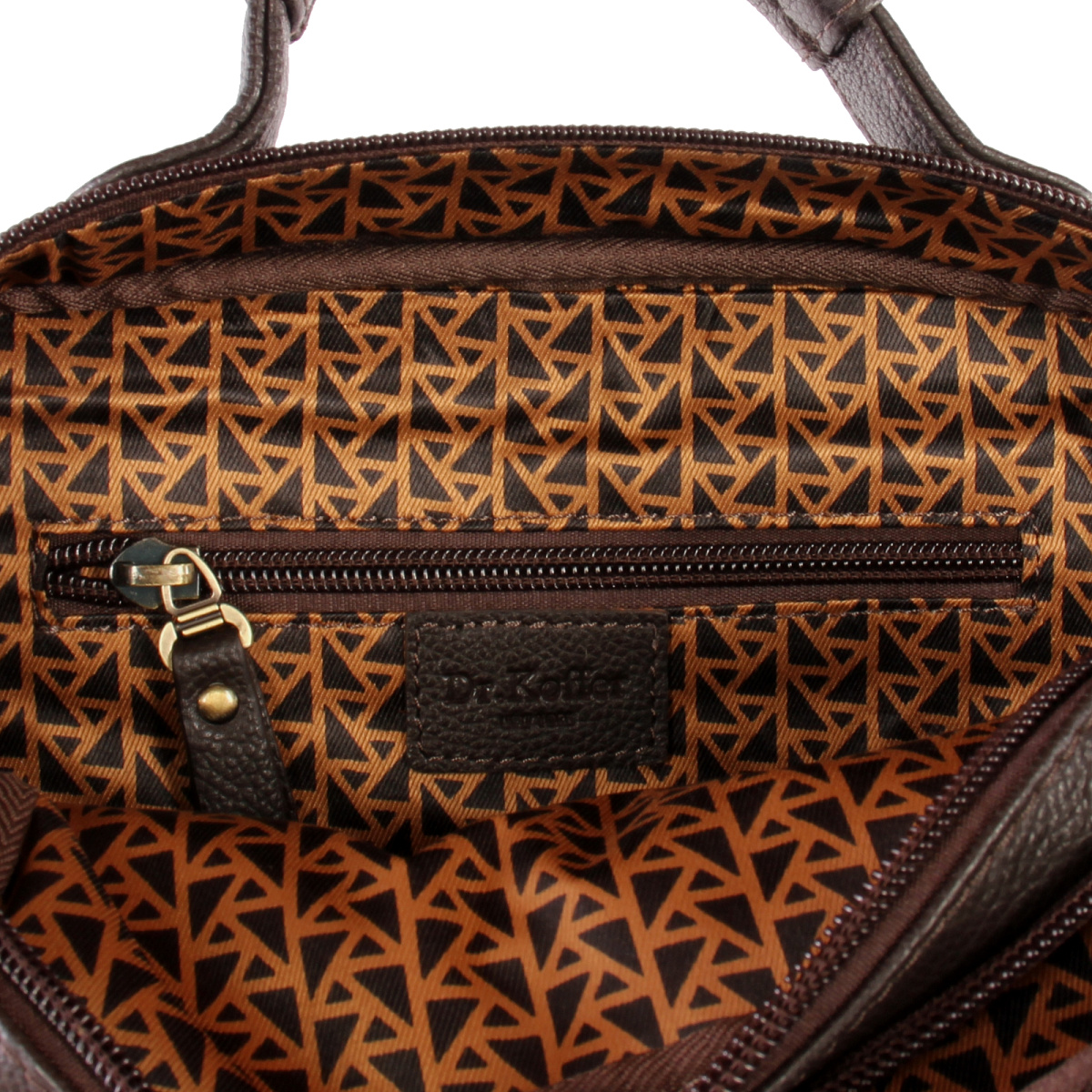 Сумка через плечо Dr.Koffer из натуральной кожи коричневая