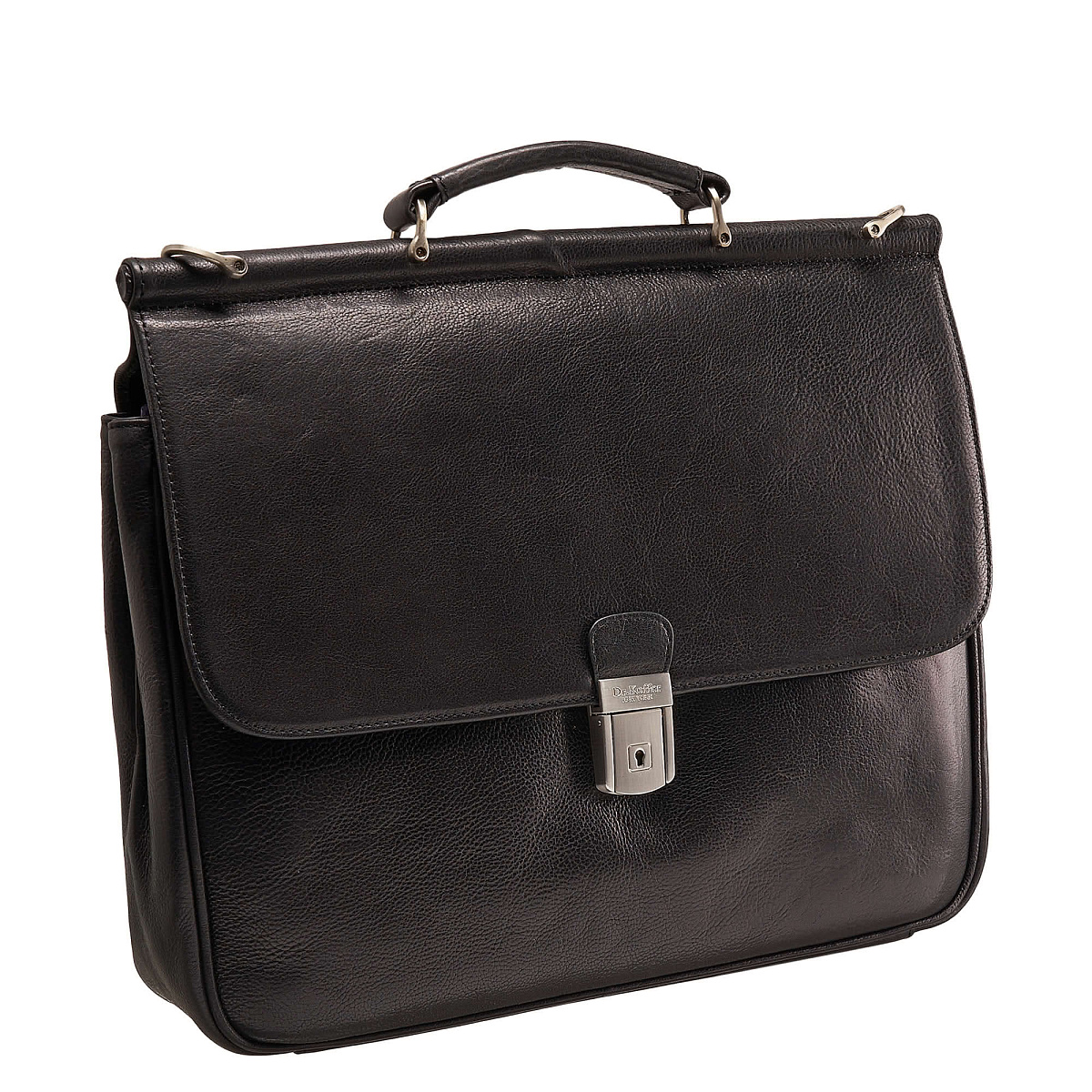 Портфель Dr.Koffer из натуральной кожи черный