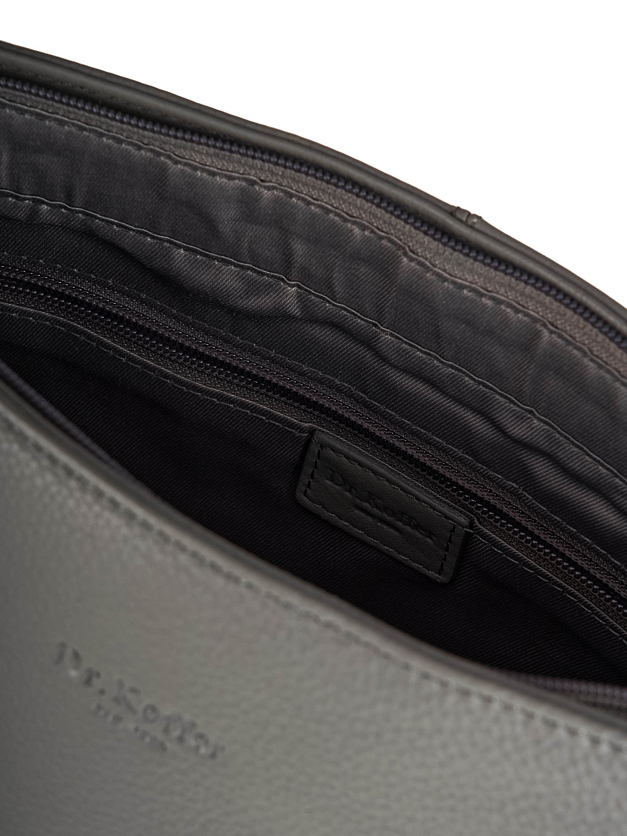 Сумка Dr.Koffer из натуральной кожи серая