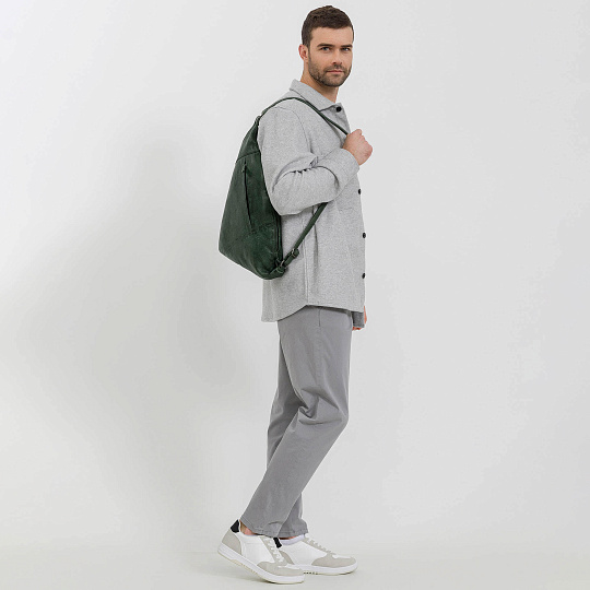 Рюкзак Dr.Koffer из натуральной кожи зеленый