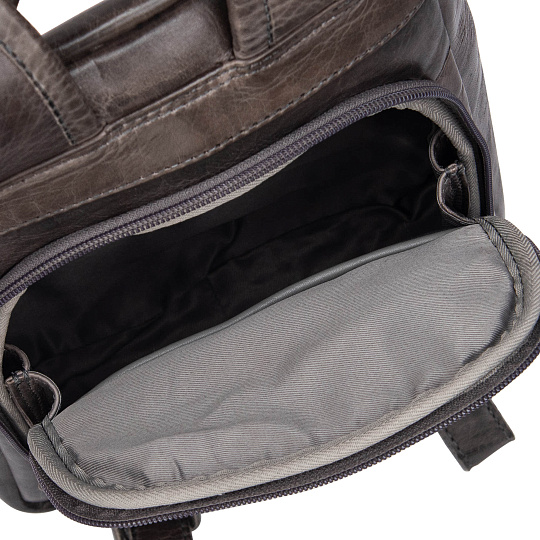 Рюкзак Dr.Koffer из натуральной кожи серый