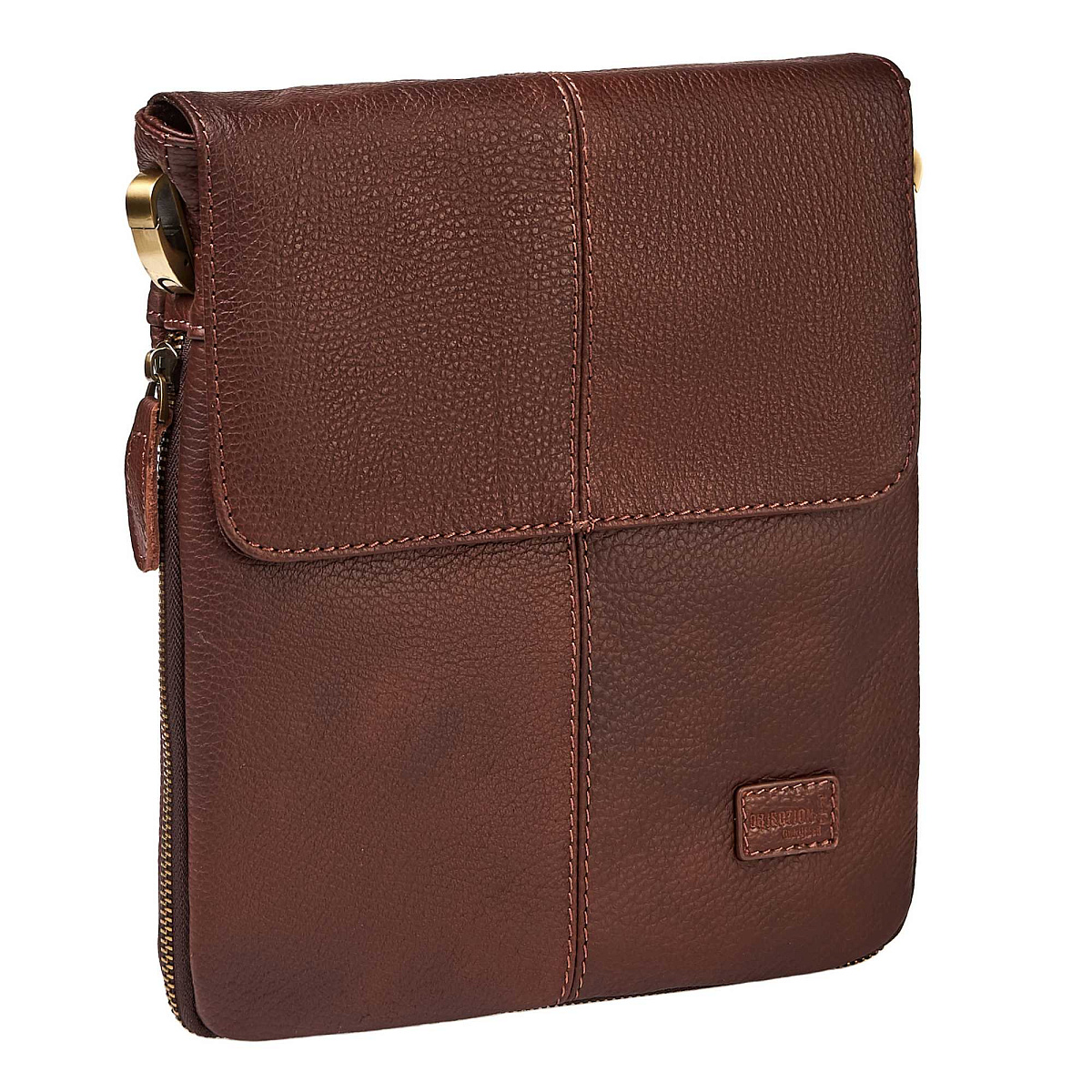 Сумка через плечо Dr.Koffer из натуральной кожи коричневая