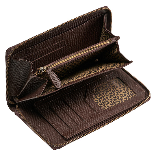 Портмоне Dr.Koffer из натуральной кожи коричневое