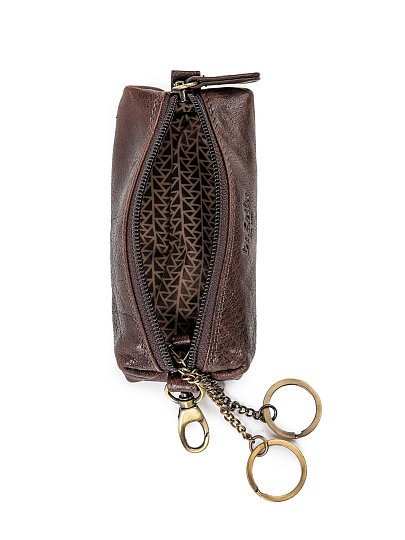 Ключница Dr. Koffer из натуральной кожи темно-коричневая