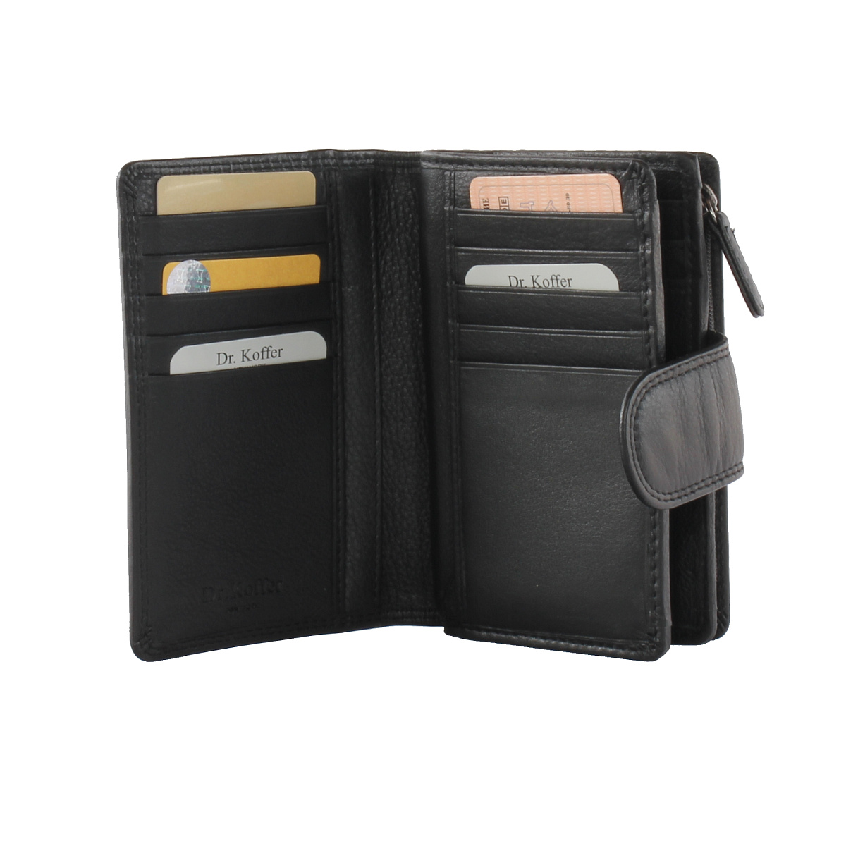 Портмоне Dr.Koffer из натуральной кожи черное