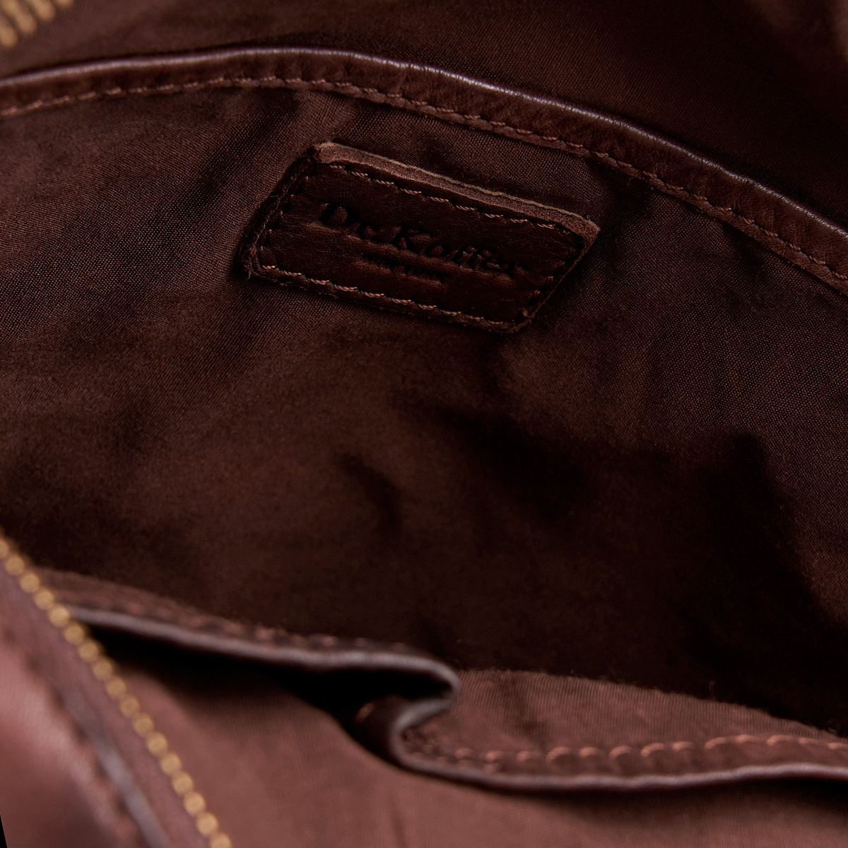 Сумка через плечо Dr.Koffer из натуральной кожи коричневая