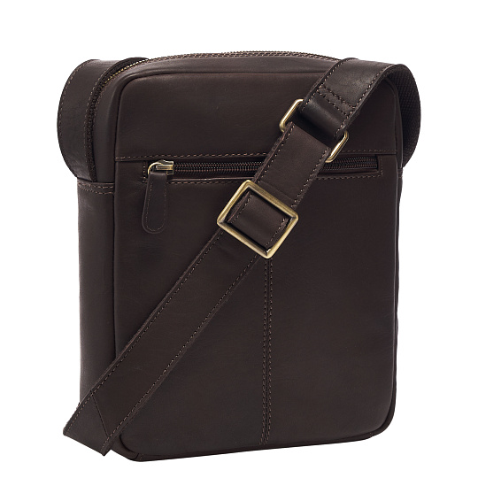 Сумка через плечо Dr.Koffer из натуральной кожи коричневая