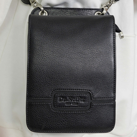 Сумка через плечо Dr.Koffer из натуральной кожи черная