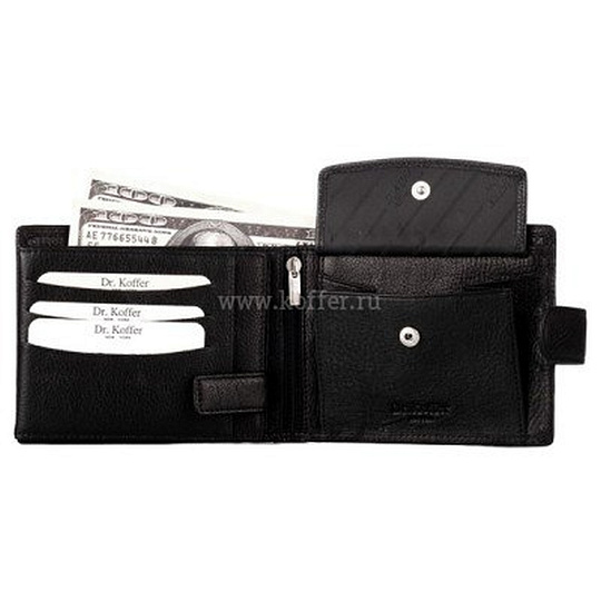 Кошелек Dr.Koffer из натуральной кожи черный