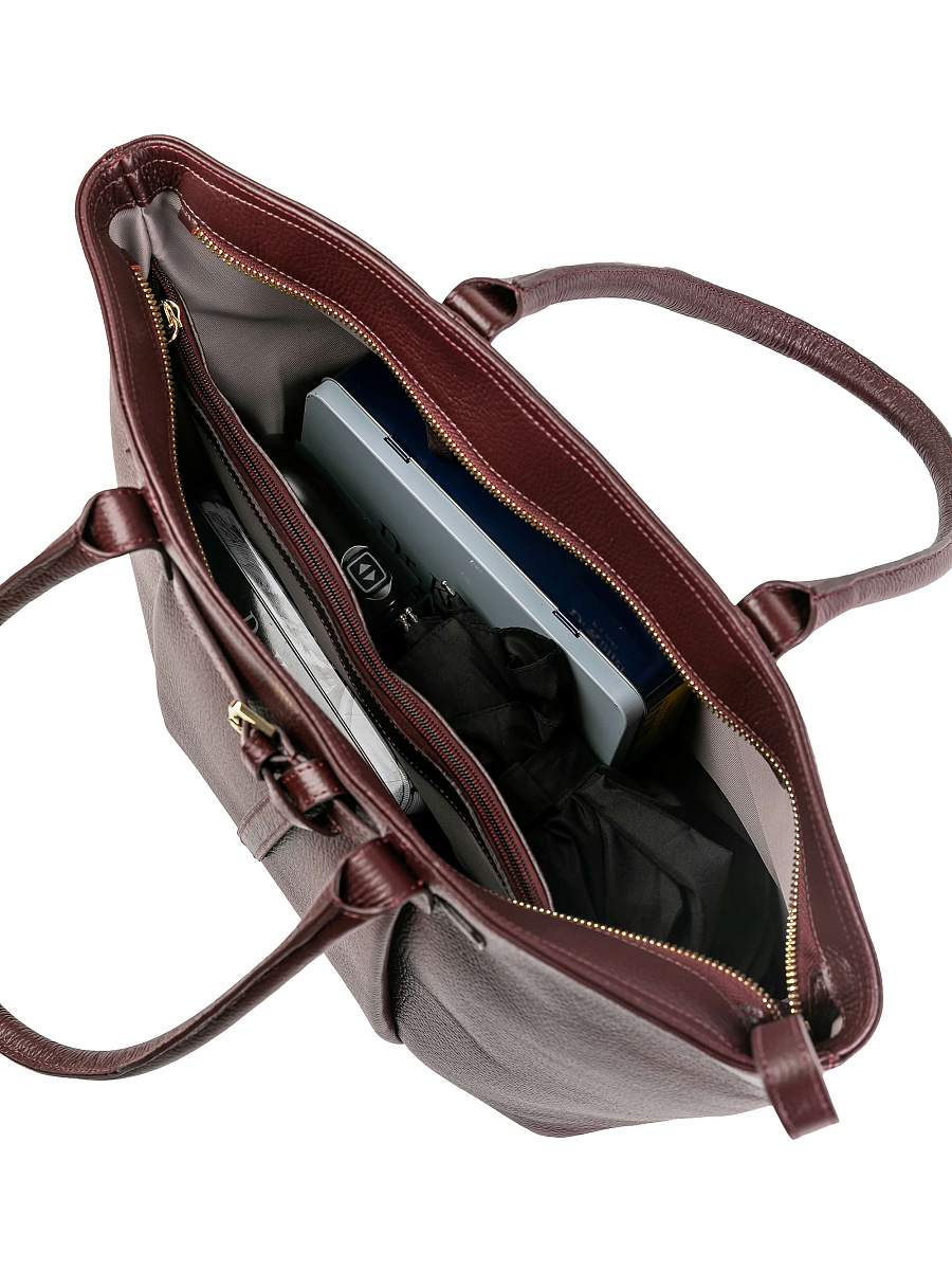 Женская сумка Dr.Koffer из натуральной кожи бордовая