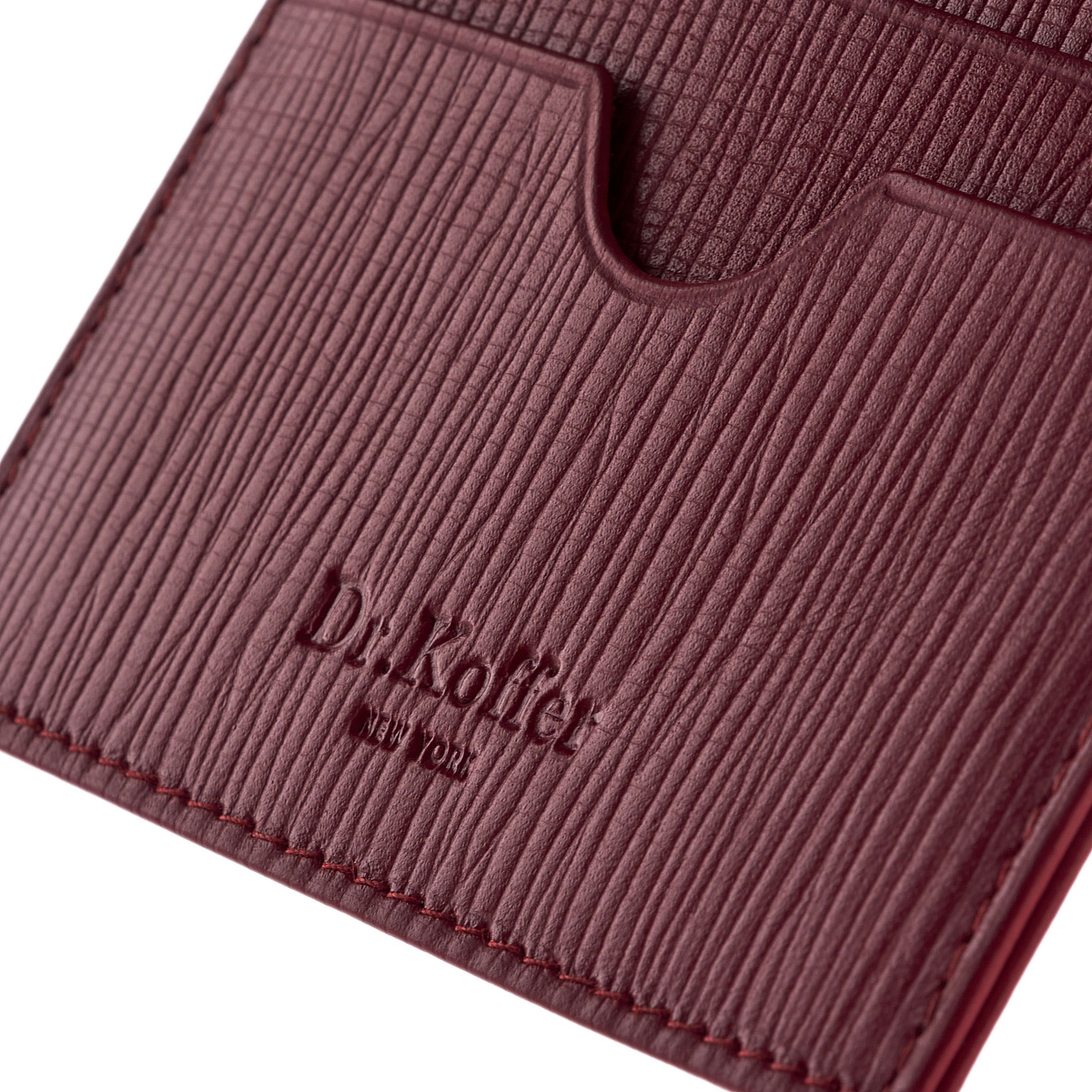 Кредитница Dr.Koffer из натуральной кожи красная