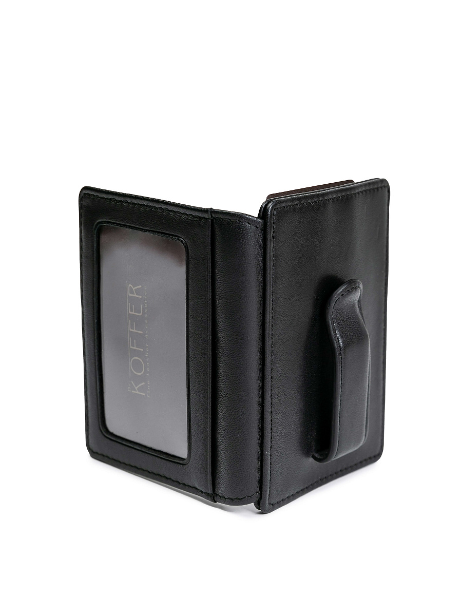 Визитница Dr.Koffer из натуральной кожи черная