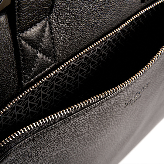 Деловая сумка Dr.Koffer из натуральной кожи черная