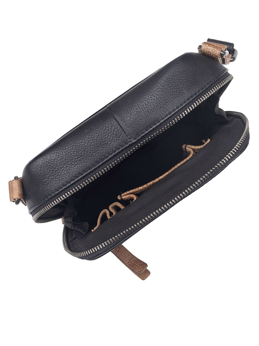 Сумка через плечо Dr. Koffer из натуральной кожи черная