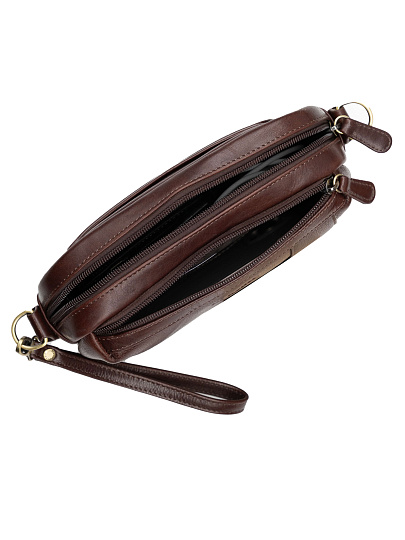 Сумка-визитка Dr. Koffer из натуральной кожи коричневая