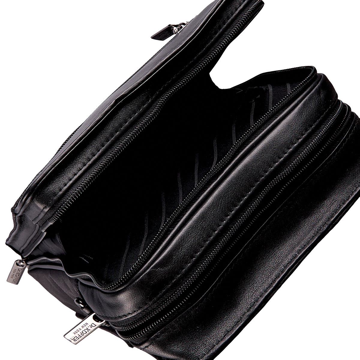 Сумка через плечо Dr.Koffer из натуральной кожи черная