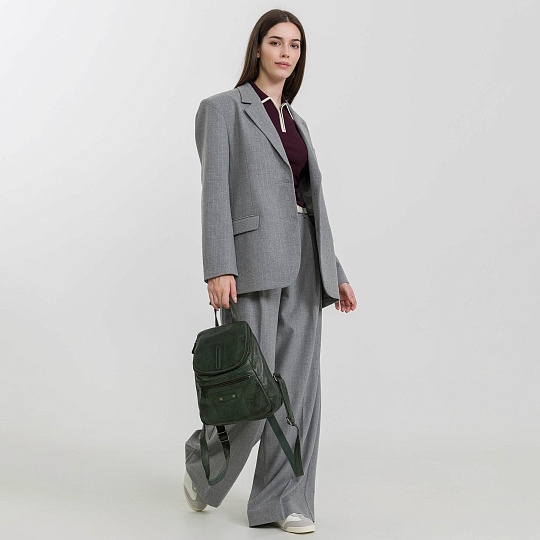 Рюкзак Dr.Koffer из натуральной кожи зеленый