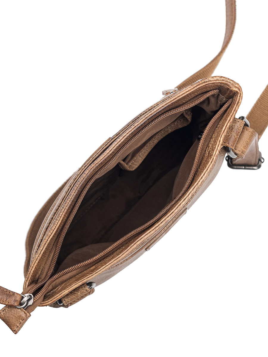 Сумка через плечо Dr. Koffer из натуральной кожи коричневая