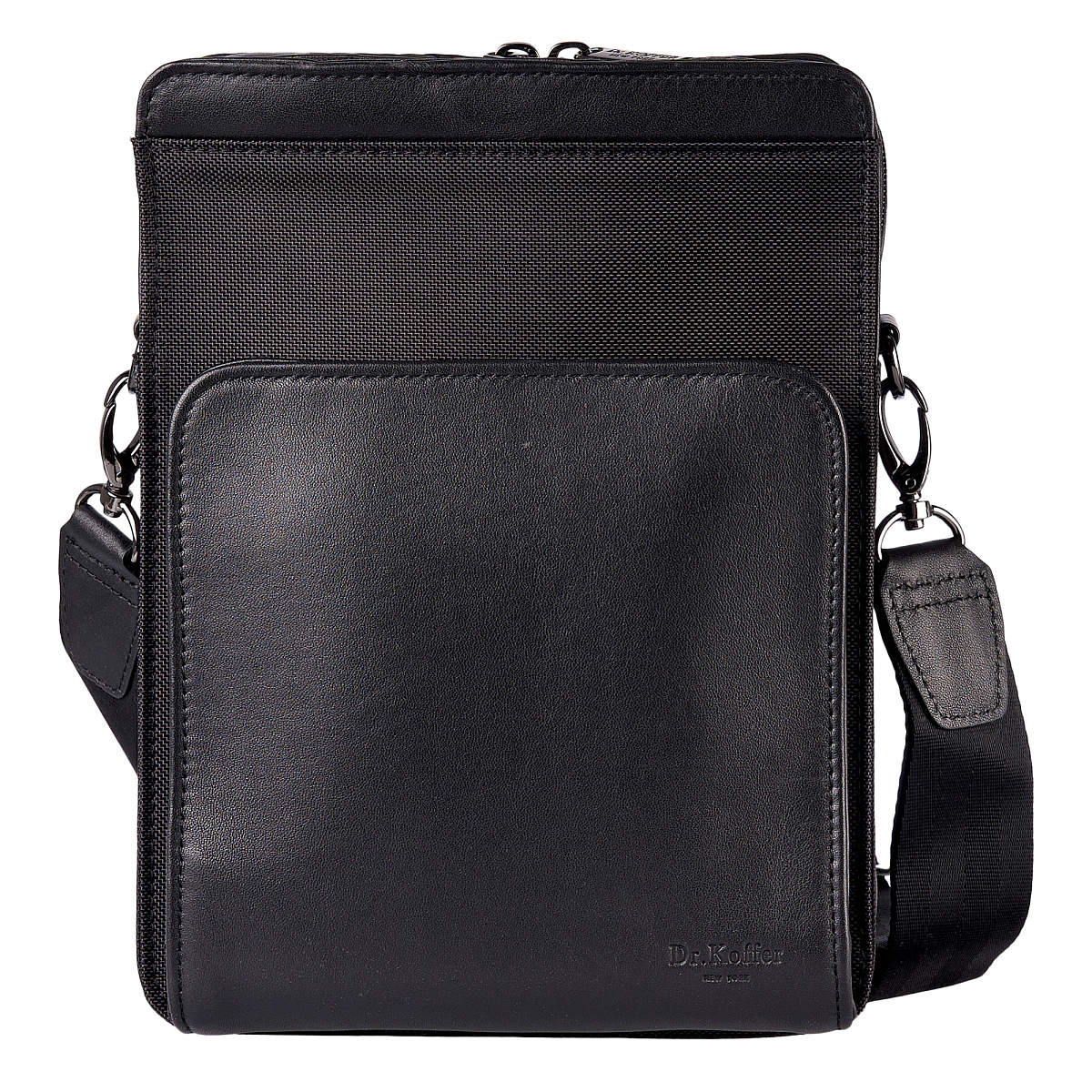 Сумка через плечо Dr.Koffer из натуральной кожи черная