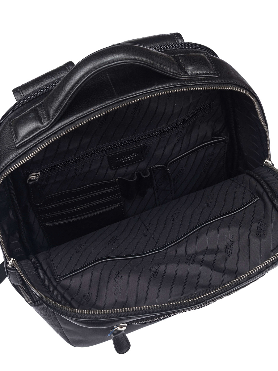Рюкзак Dr. Koffer из натуральной кожи черный