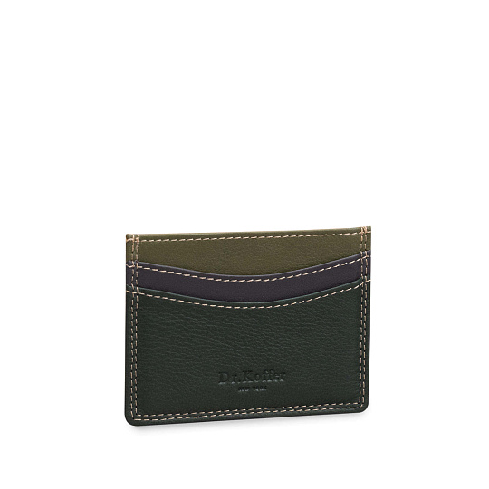 Кредитница Dr.Koffer из натуральной кожи зеленая