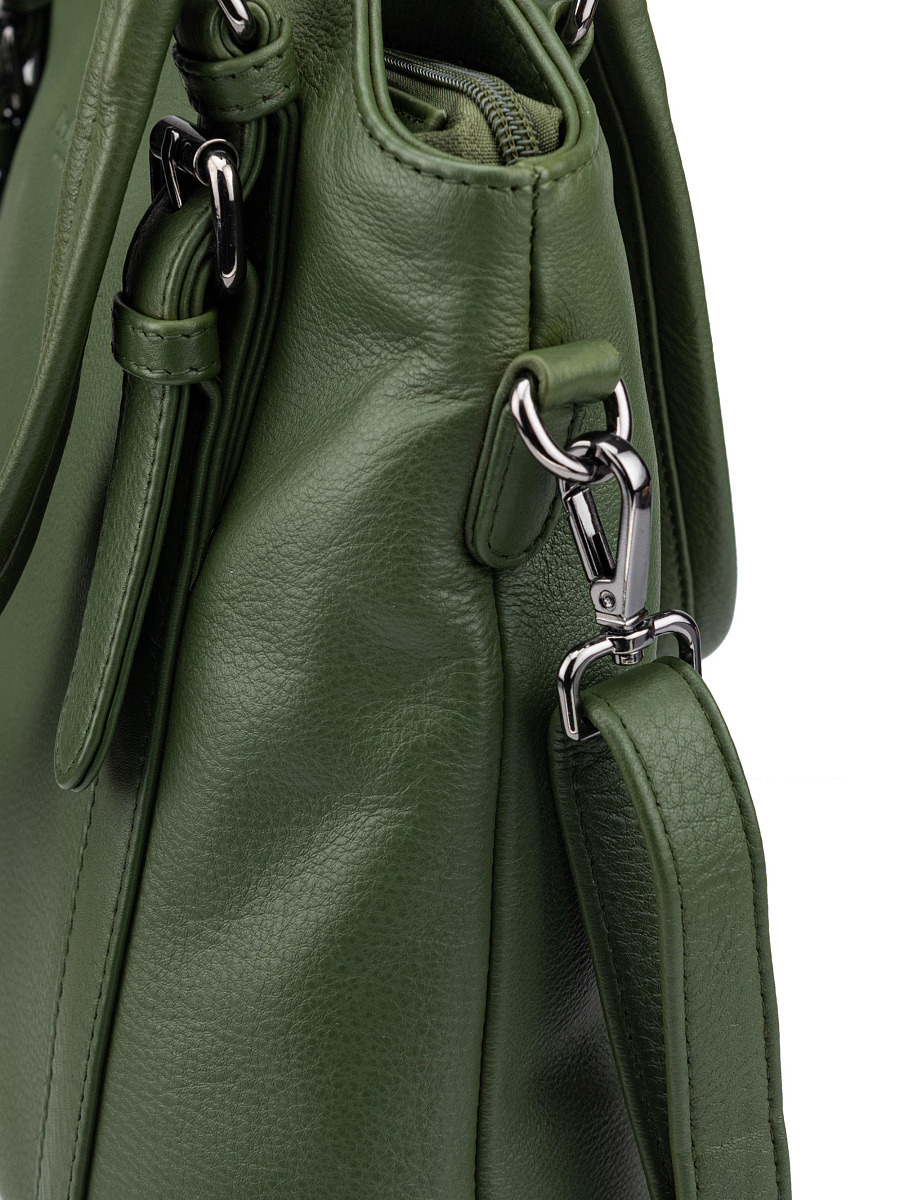 Женская сумка Dr.Koffer из натуральной кожи зеленая