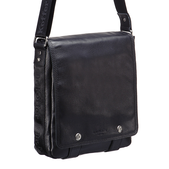 Сумка через плечо Dr.Koffer из натуральной кожи черная