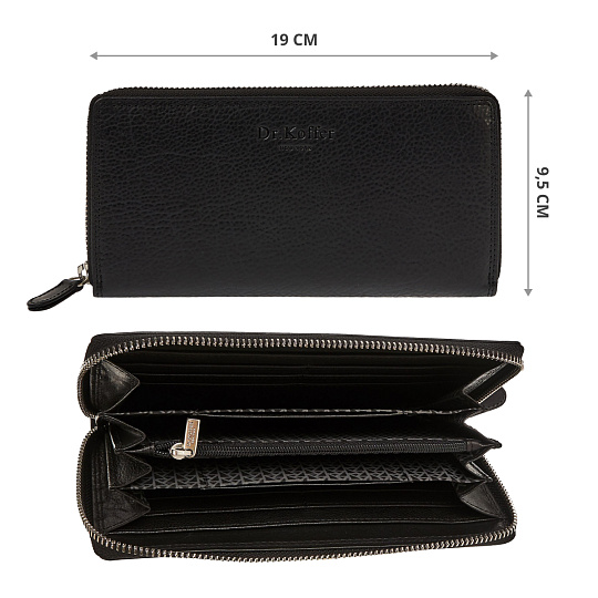 Портмоне Dr.Koffer из натуральной кожи черное