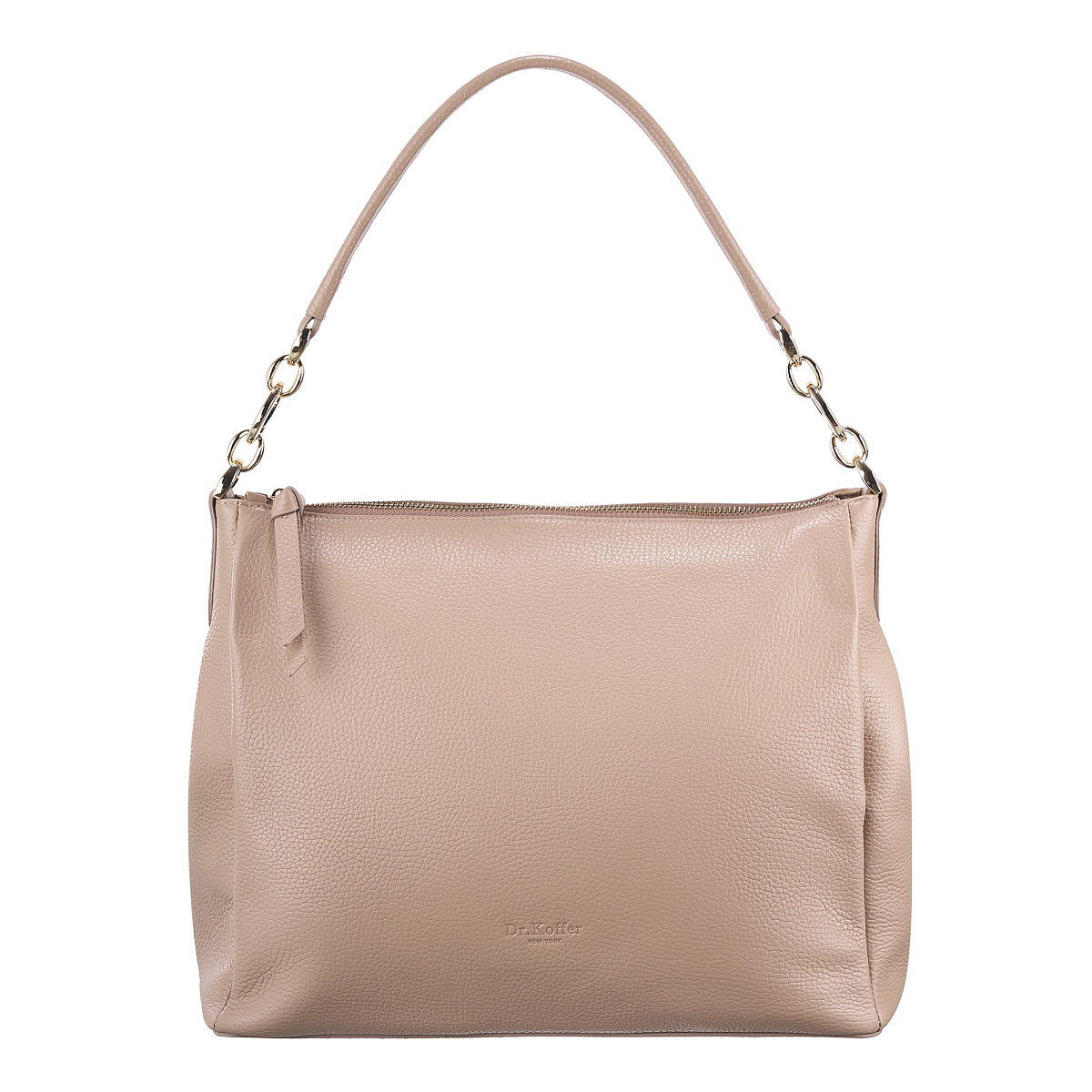 Женская сумка  Dr. Koffer из натуральной кожи бежевая